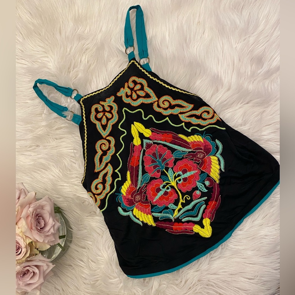 Embroidered Free People top